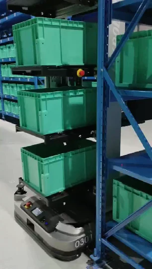 ASRS Regalsystem mit Kunststoffbox